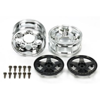 TAMIYA 5 Spoke 2-Piece Wheels (Black) – Llantas RC Negras Deportivas