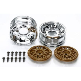 TAMIYA Mesh Rim 2-Piece Wheels (Gold) – Llantas RC Doradas Deportivas