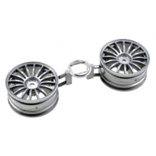 TAMIYA 16 Spoke One Piece Wheels (Grey) – Llantas RC de 16 Radios en Gris