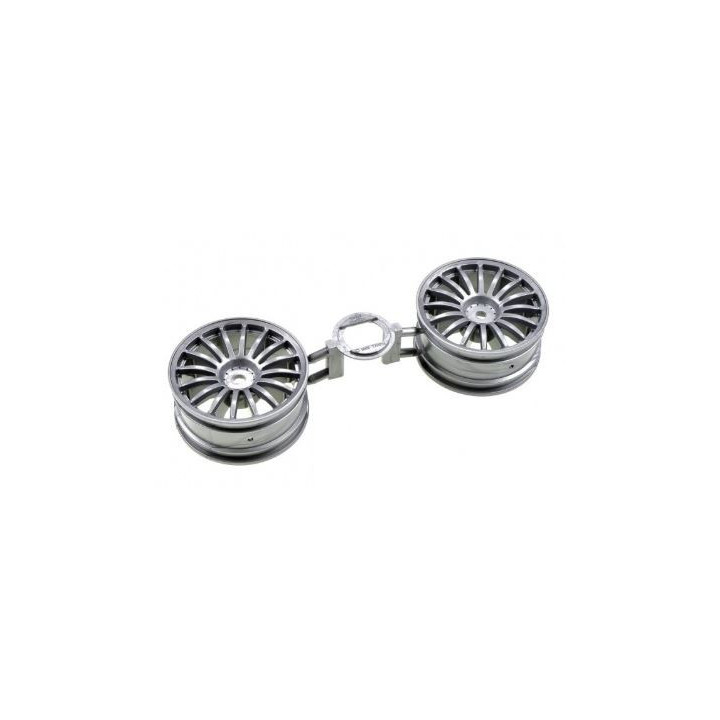 TAMIYA 16 Spoke One Piece Wheels (Grey) – Llantas RC de 16 Radios en Gris