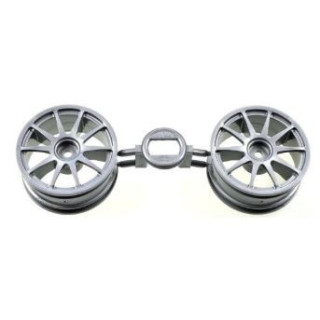 TAMIYA 10 Spoke One Piece Wheels (Grey) – Llantas RC de 10 Radios Grises