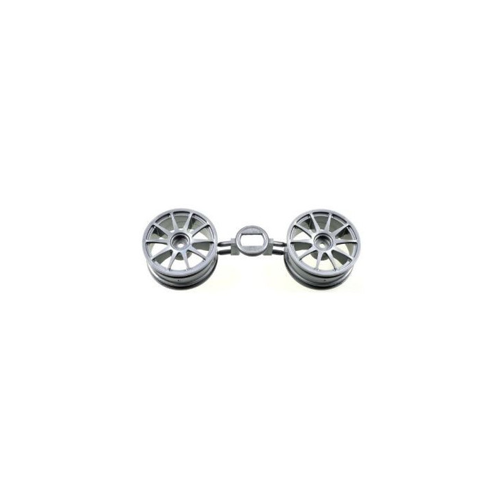 TAMIYA 10 Spoke One Piece Wheels (Grey) – Llantas RC de 10 Radios Grises