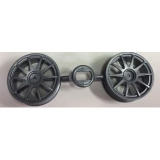 TAMIYA 10 Spoke One Piece Wheels (Black) – Llantas RC de 10 Radios Negras