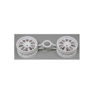 TAMIYA One Piece Mesh Wheels (White) (+2) – Llantas RC Blancas Offset +2