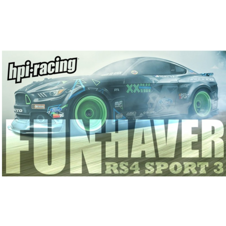 HPI RS4 Sport3 Drift RTR Carrocería Ford Mustang Vaughn Gittin Jr. 1/10