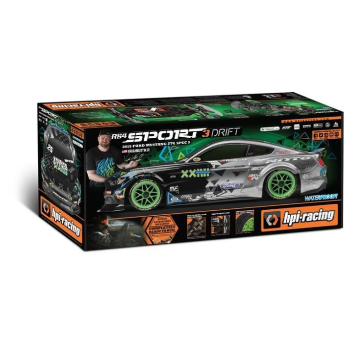 HPI RS4 Sport3 Drift RTR Carrocería Ford Mustang Vaughn Gittin Jr. 1/10