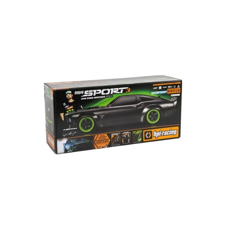 HPI RS4 Sport3 Drift RTR 1969 Ford Mustang RTR-X 1/10 Eléctrico