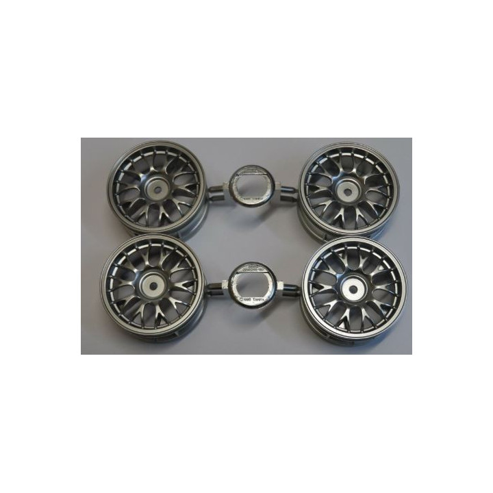 TAMIYA One-Piece Mesh Wheels (Silver Platted) – Llantas RC Cromadas
