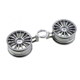 TAMIYA 16 Spoke One-Piece Wheels (Grey) – Llantas deportivas para coches RC