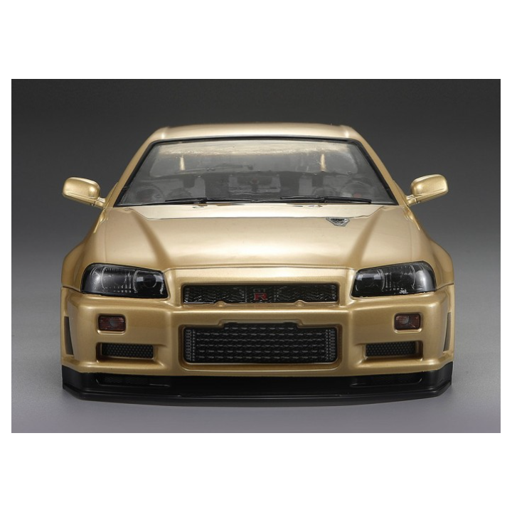 Killerbody Nissan Skyline R34 "Champagne-Gold" · Carrocería RC Pintada y Lista para Usar