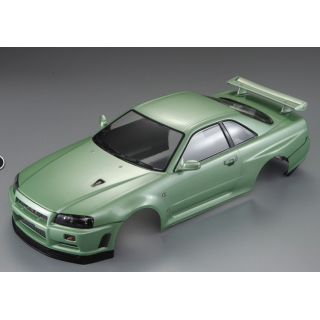 Killerbody Nissan Skyline R34 "Champagne-Green" · Carrocería RC Pintada y Lista para Usar