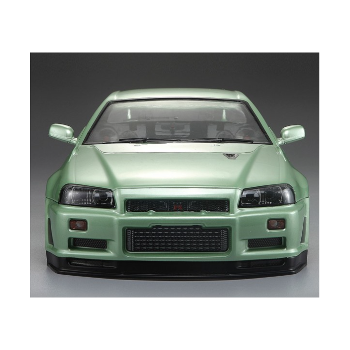 Killerbody Nissan Skyline R34 "Champagne-Green" · Carrocería RC Pintada y Lista para Usar