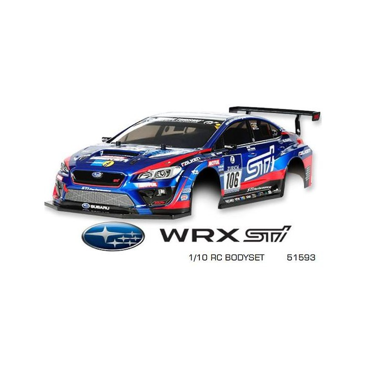 Carrocería Tamiya Subaru WRX Nurburgring 1/10 – Detallada y Lista para RC