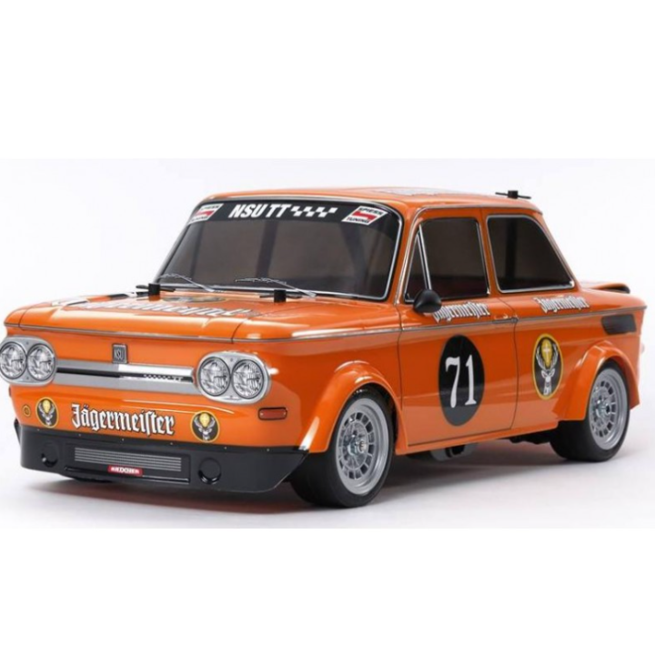 Tamiya NSU TT Jägermeister · Carrocería RC Pintada y Lista