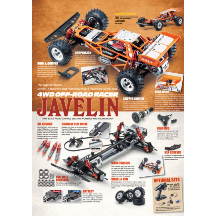Kyosho Javelin 1:10 4WD Kit | RC Off-Road Brushless | A Todo Nitro