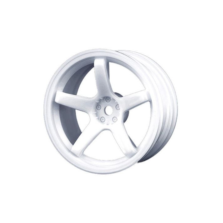MST White 5 Radios (+5) (4U.) – Llantas RC drift 1/10 offset +5 blancas