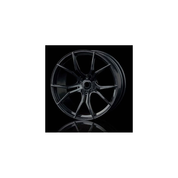 MST Black FX Wheel (+3) (4) – Llantas RC drift negras offset +3