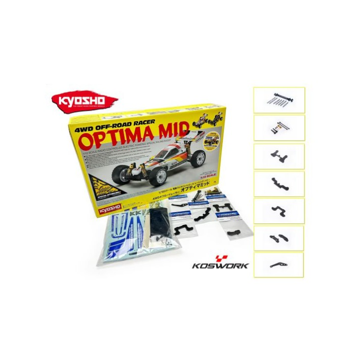 Kyosho Optima Mid 4WD 1/10 Koswork Edition | Buggy RC de Competición