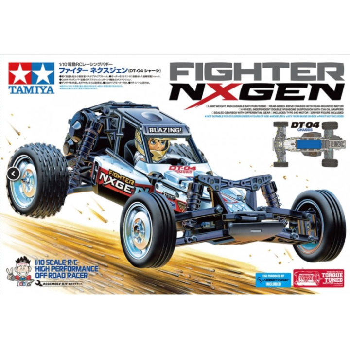 Tamiya DT-04 Fighter Nxgen | Buggy RC 1/10 Eléctrico Off-Road Kit | A Todo Nitro