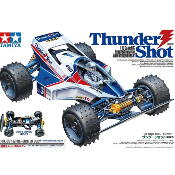 Tamiya Thunder Shot 2022 | Buggy RC 1/10 Eléctrico Off-Road Moderno | A Todo Nitro