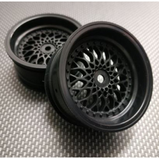 2 Llantas 1/10 RC BBS Black (+6) – Estilo racing y offset agresivo