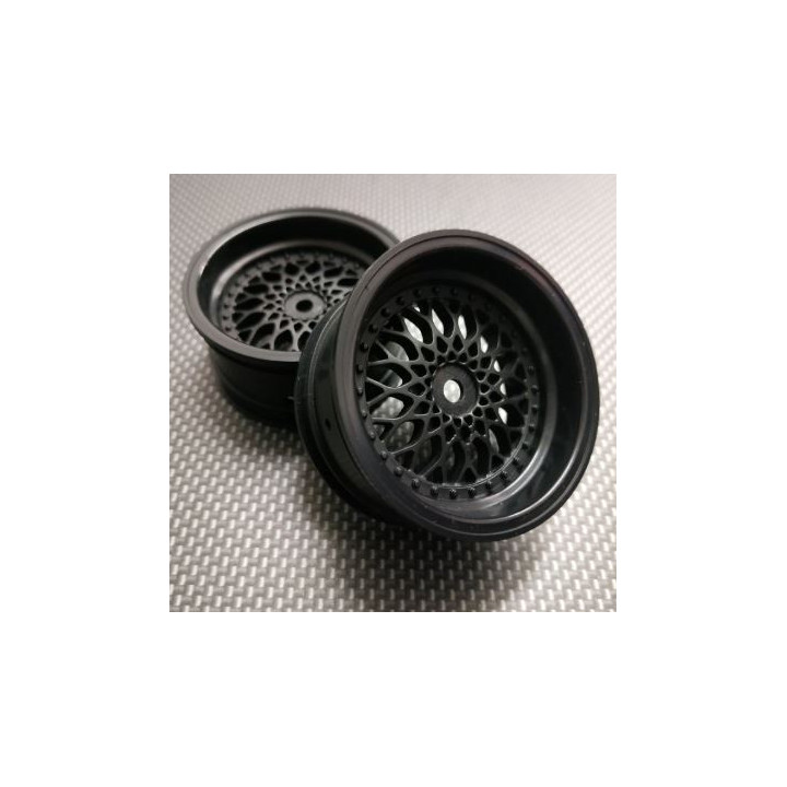 2 Llantas 1/10 RC BBS Black (+6) – Estilo racing y offset agresivo