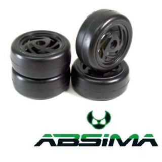 ABSIMA Slick Wheel Set Ronin Black | Ruedas Slick RC de Competición