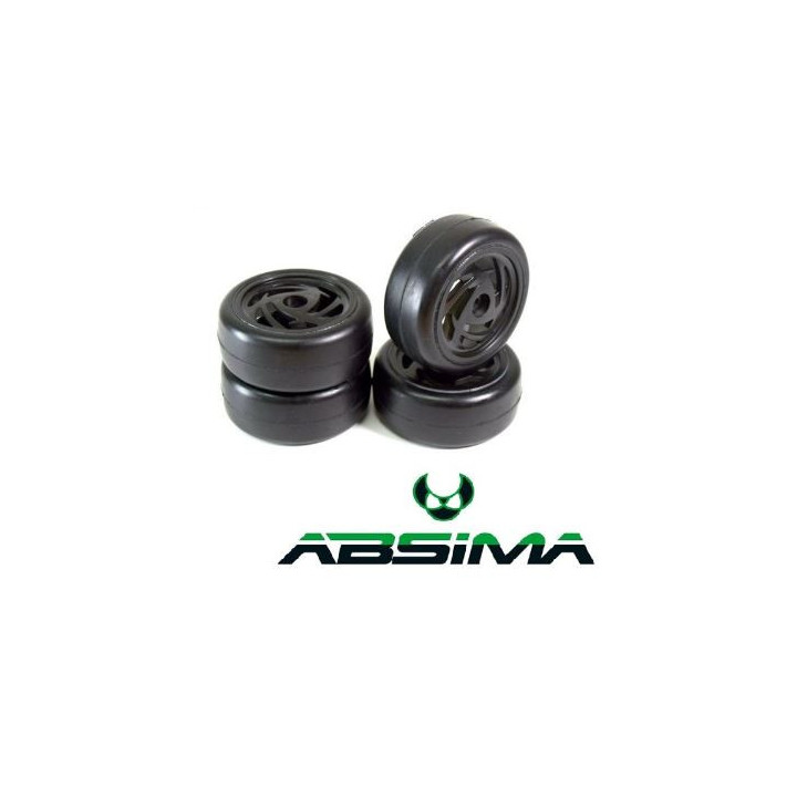 ABSIMA Slick Wheel Set Ronin Black | Ruedas Slick RC de Competición