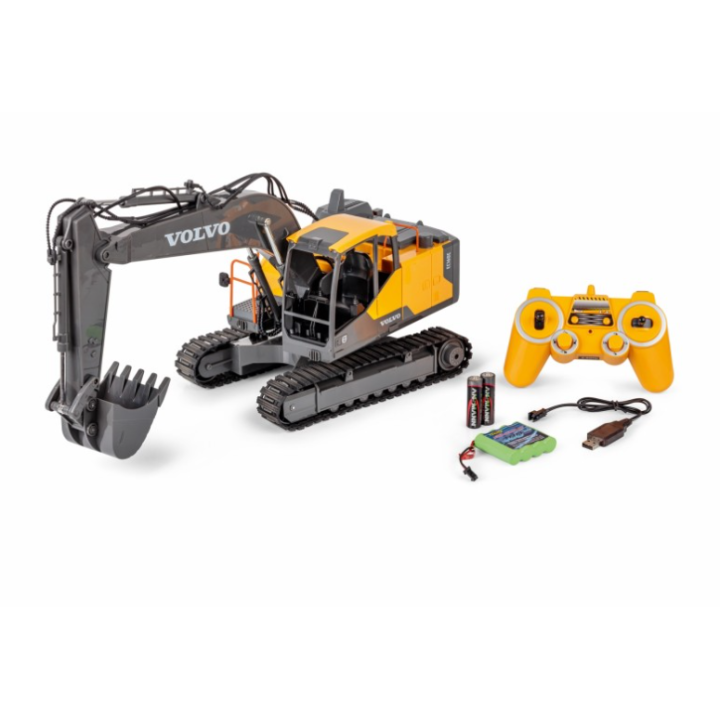 CARSON Excavadora Volvo RC 1:16 2.4G 100% RTR – Excavadora Radiocontrol Realista