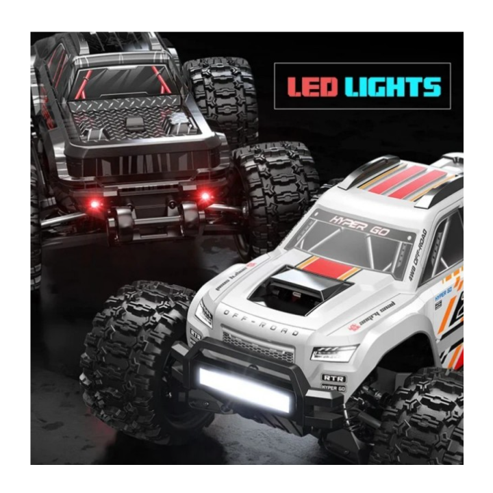 Hyper Go MT10 V2 White 1/10 Monster Truck RC Brushless