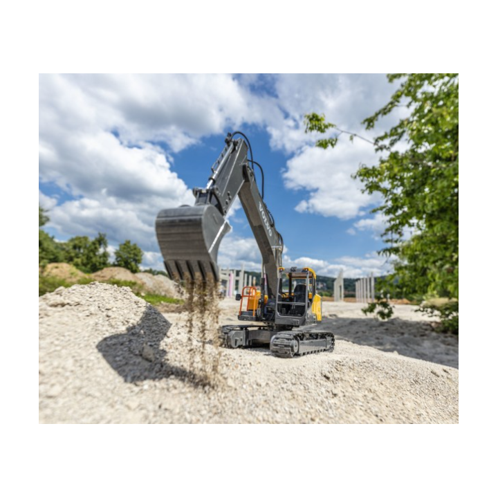 CARSON Excavadora Volvo RC 1:16 2.4G 100% RTR – Excavadora Radiocontrol Realista