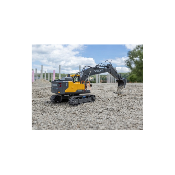 CARSON Excavadora Volvo RC 1:16 2.4G 100% RTR – Excavadora Radiocontrol Realista