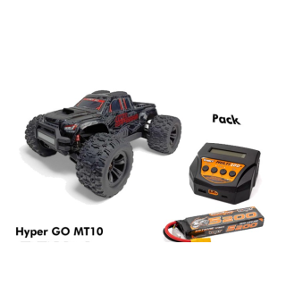 Hyper Go MT10 V2 Black Pack 1/10 Monster Truck RC Brushless 4WD
