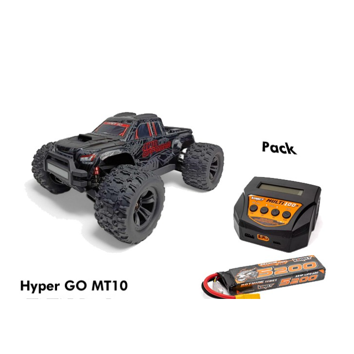 Hyper Go MT10 V2 Black Pack 1/10 Monster Truck RC Brushless 4WD