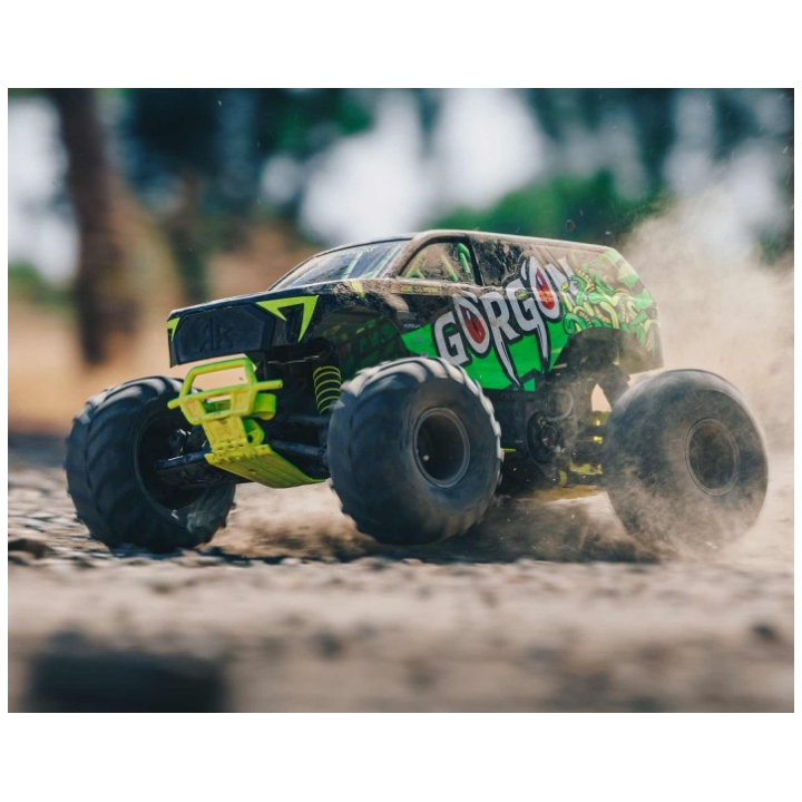 ARRMA Gorgon 4X2 MEGA 550 Brushed Monster Truck 1/10 RTR Amarillo (Batería y Cargador Incluidos)