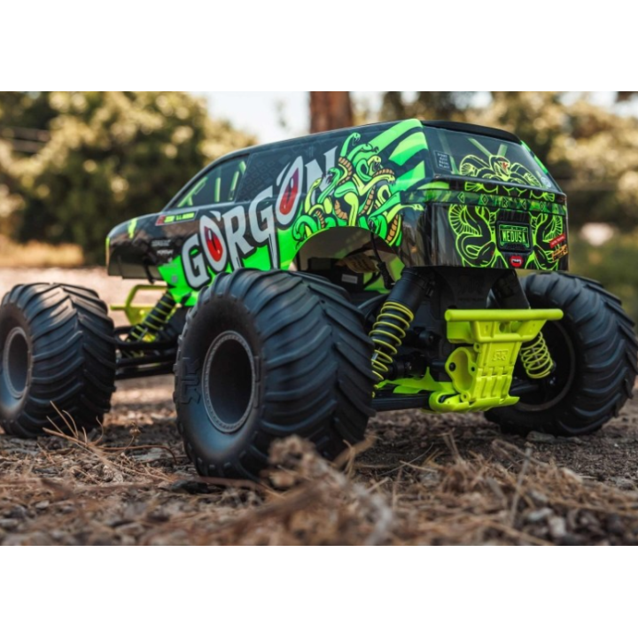 ARRMA Gorgon 4X2 MEGA 550 Brushed Monster Truck 1/10 RTR Amarillo (Batería y Cargador Incluidos)
