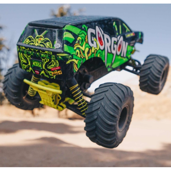 ARRMA Gorgon 4X2 MEGA 550 Brushed Monster Truck 1/10 RTR Amarillo (Batería y Cargador Incluidos)