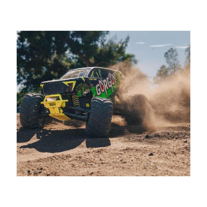 ARRMA Gorgon 4X2 MEGA 550 Brushed Monster Truck 1/10 RTR Amarillo (Batería y Cargador Incluidos)