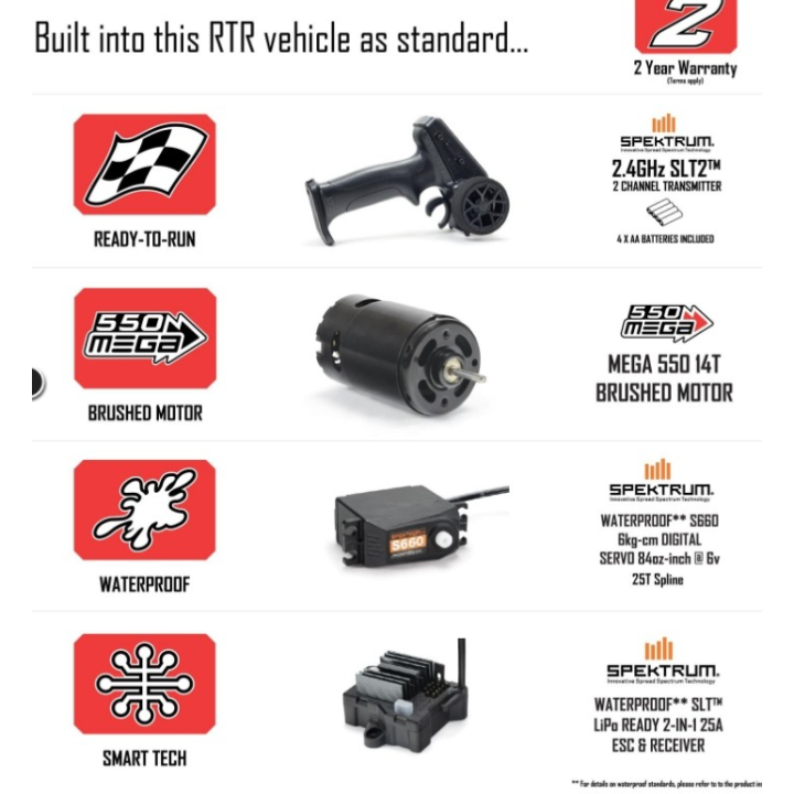 ARRMA Gorgon 4X2 MEGA 550 Brushed Monster Truck 1/10 RTR Amarillo (Batería y Cargador Incluidos)
