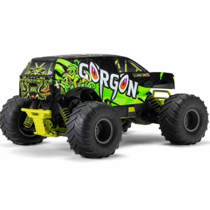ARRMA Gorgon 4X2 MEGA 550 Brushed Monster Truck 1/10 RTR Amarillo (Batería y Cargador Incluidos)