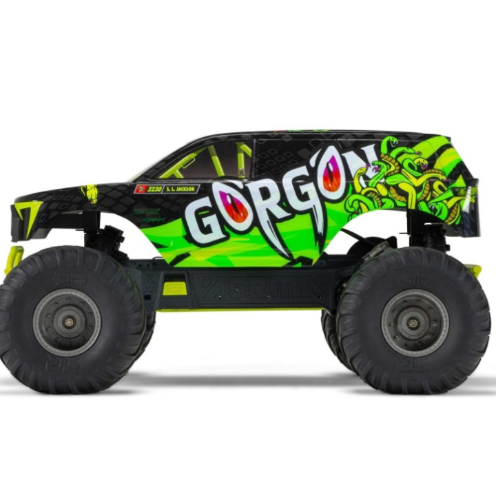 ARRMA Gorgon 4X2 MEGA 550 Brushed Monster Truck 1/10 RTR Amarillo (Batería y Cargador Incluidos)