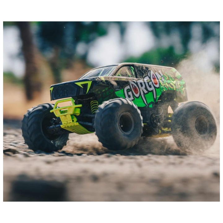 ARRMA Gorgon 4X2 MEGA 550 Brushed Monster Truck 1/10 RTR Amarillo (Batería y Cargador Incluidos)