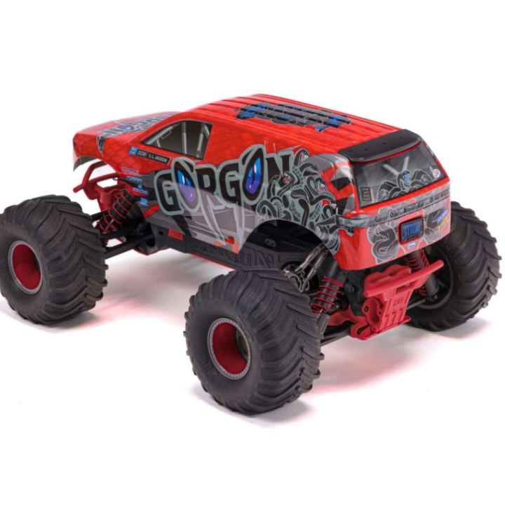 ARRMA Gorgon 4X2 MEGA 550 Brushed Monster Truck 1/10 RTR Rojo (Batería y Cargador Incluidos)