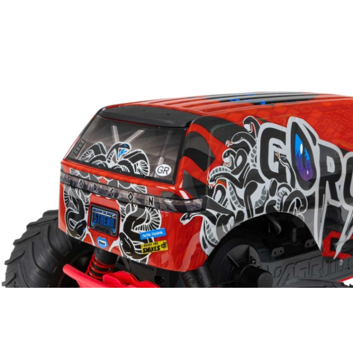 ARRMA Gorgon 4X2 MEGA 550 Brushed Monster Truck 1/10 RTR Rojo (Batería y Cargador Incluidos)