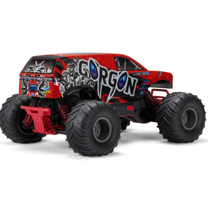 ARRMA Gorgon 4X2 MEGA 550 Brushed Monster Truck 1/10 RTR Rojo (Batería y Cargador Incluidos)