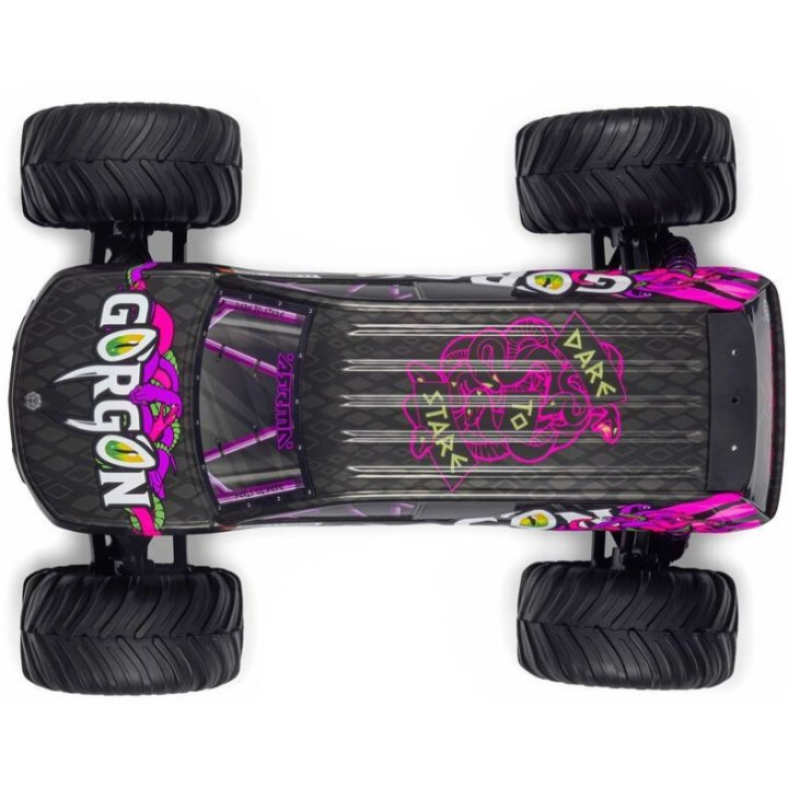 Arrma 1-10 GORGON 2WD RTR Brushed Monster Truck Purple con Batería y Cargador Incluidos