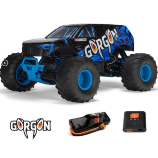 Arrma 1-10 GORGON 2WD RTR Brushed Monster Truck Blue con Batería y Cargador Incluidos