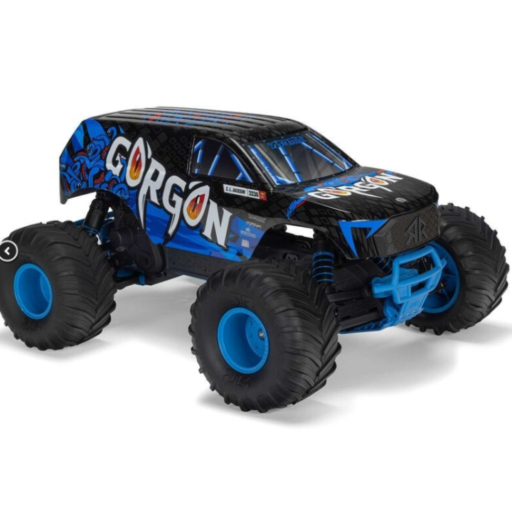 Arrma 1-10 GORGON 2WD RTR Brushed Monster Truck Blue con Batería y Cargador Incluidos