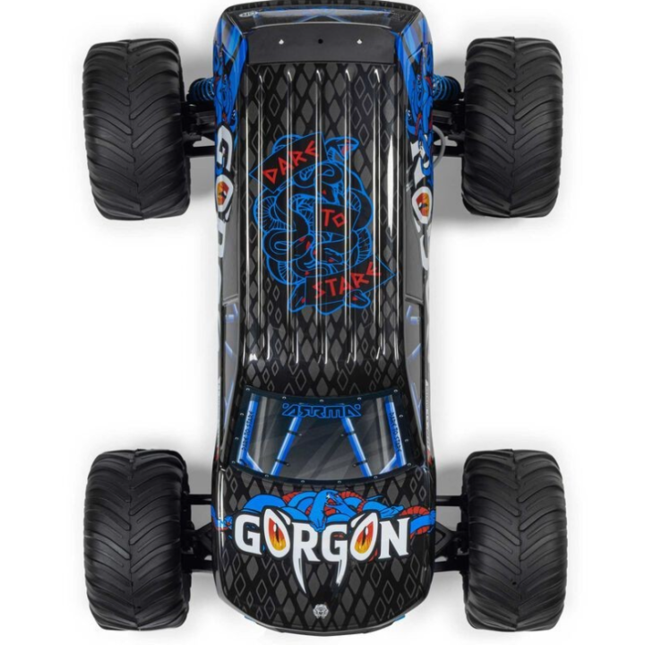 Arrma 1-10 GORGON 2WD RTR Brushed Monster Truck Blue con Batería y Cargador Incluidos