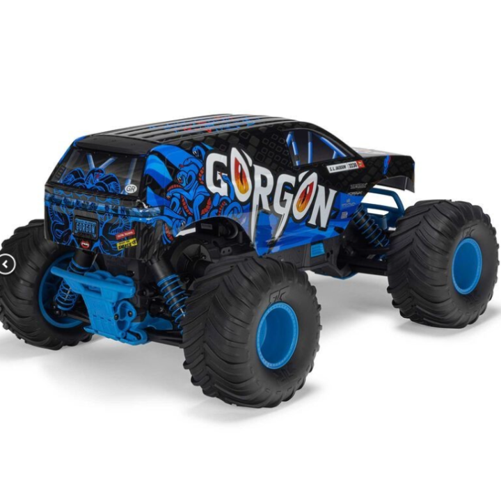 Arrma 1-10 GORGON 2WD RTR Brushed Monster Truck Blue con Batería y Cargador Incluidos